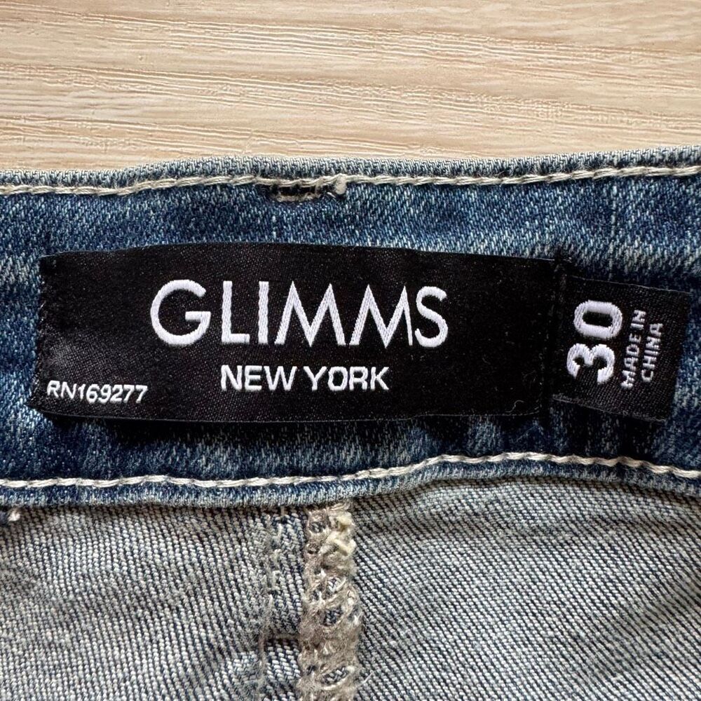Glimms New York Jeans Natural Leather Shorts Genuine Cowhide Shorts SZ 30 #2505 - Picture 8 of 15